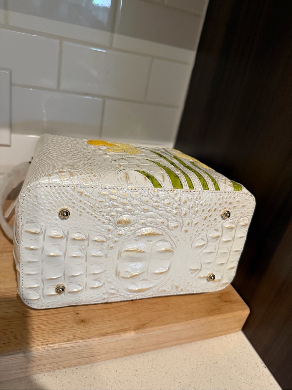 Brahmin Celina Bucket Bag in White Sunlit - Picture 7 of 16